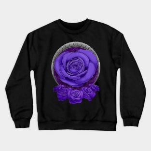 Gothic Purple Rose Crewneck Sweatshirt